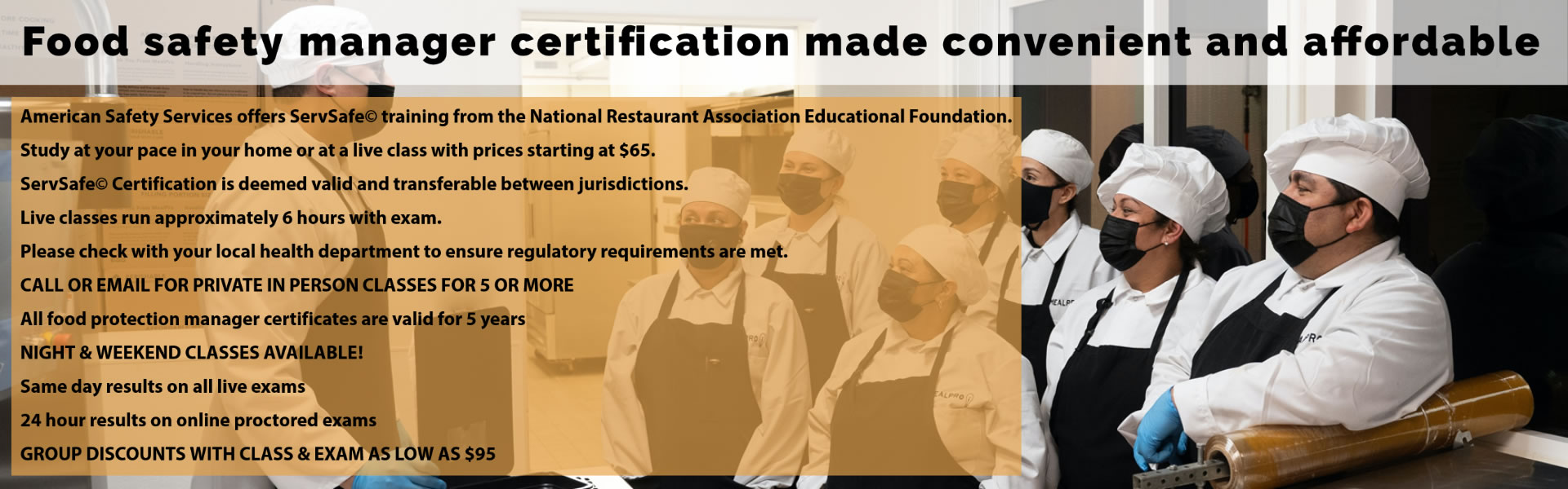 Food safety manager certification